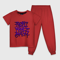 Пижама хлопковая детская GTA Tag BALLAS, цвет: красный