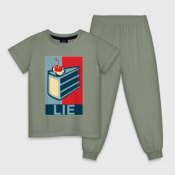 Пижама хлопковая детская PORTAL, цвет: авокадо