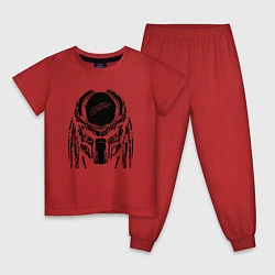 Пижама хлопковая детская PREDATOR, цвет: красный
