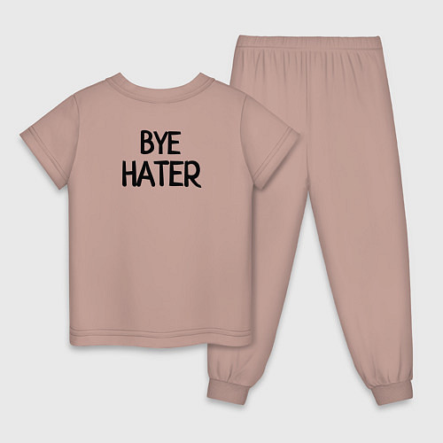 Детская пижама HI HATER BYE HATER / Пыльно-розовый – фото 2