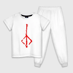 Пижама хлопковая детская BLOODBORNE, цвет: белый