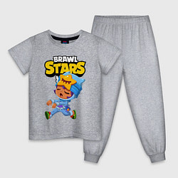 Пижама хлопковая детская BRAWL STARS SANDY, цвет: меланж