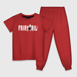 Пижама хлопковая детская FAIRY TAIL, цвет: красный