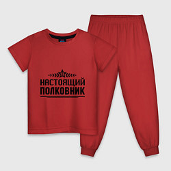 Пижама хлопковая детская Настоящий полковник, цвет: красный