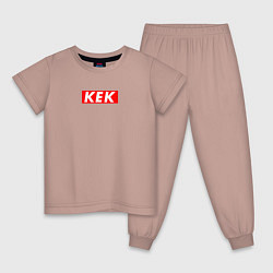 Пижама хлопковая детская KEK SUPREME STYLE, цвет: пыльно-розовый