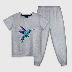 Пижама хлопковая детская Колибри, цвет: меланж