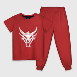 Пижама хлопковая детская Дракон Z, цвет: красный