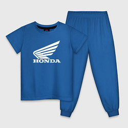 Пижама хлопковая детская HONDA, цвет: синий