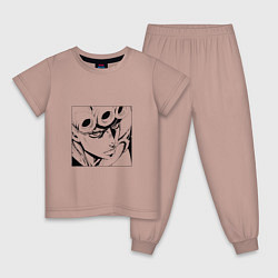 Пижама хлопковая детская JoJo’s Bizarre Adventure, цвет: пыльно-розовый