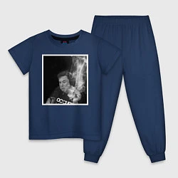Пижама хлопковая детская MASK, цвет: тёмно-синий