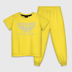 Пижама хлопковая детская Василий - РОССИЯ, цвет: желтый