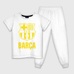 Пижама хлопковая детская BARCA, цвет: белый