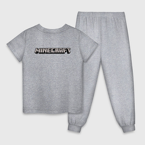 Детская пижама Майнкрафт / Меланж – фото 2