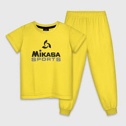 Пижама хлопковая детская MIKASA SPORTS, цвет: желтый