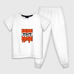 Пижама хлопковая детская TNT, цвет: белый