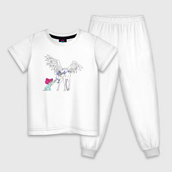 Пижама хлопковая детская Малышка Усаги и Пегас, цвет: белый