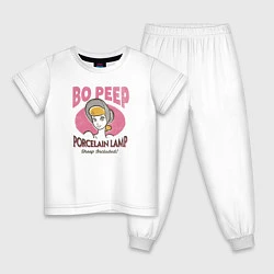 Пижама хлопковая детская Bo Peep, цвет: белый