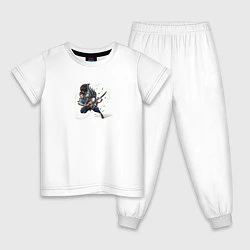 Пижама хлопковая детская Ясуо, цвет: белый