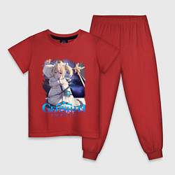 Пижама хлопковая детская Genshin Impact Z, цвет: красный