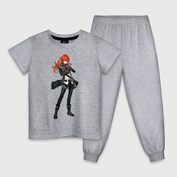 Пижама хлопковая детская Дилюк Genshin Impact, цвет: меланж