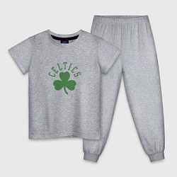 Пижама хлопковая детская Boston Celtics, цвет: меланж