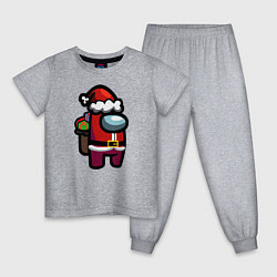 Пижама хлопковая детская AMONG US CHRISTMAS 1, цвет: меланж