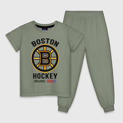 Пижама хлопковая детская BOSTON BRUINS NHL, цвет: авокадо
