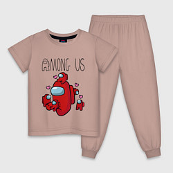 Детская пижама Among Us love baby