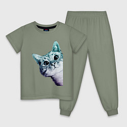 Детская пижама Любопытный кот