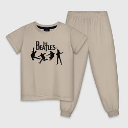 Пижама хлопковая детская The Beatles, цвет: миндальный