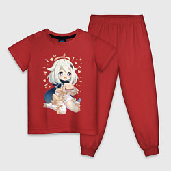 Пижама хлопковая детская Приятного аппетита Паймон, цвет: красный