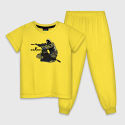 Пижама хлопковая детская CS:GO, цвет: желтый