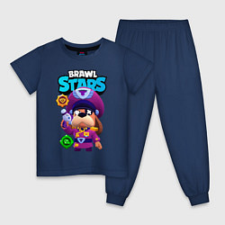 Пижама хлопковая детская Генерал Гавс brawl stars, цвет: тёмно-синий