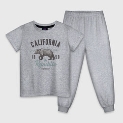 Пижама хлопковая детская California, цвет: меланж