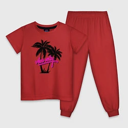 Пижама хлопковая детская GTA Vice City, цвет: красный