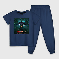 Пижама хлопковая детская Dota Dragons Blood, цвет: тёмно-синий