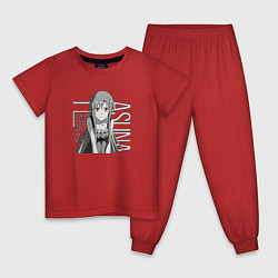 Пижама хлопковая детская Асуна Юки, цвет: красный