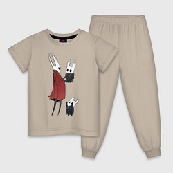 Пижама хлопковая детская Хорнет и рыцари, цвет: миндальный
