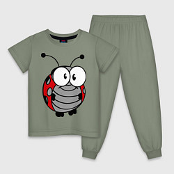 Детская пижама Удивленная божья коровка
