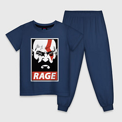 Пижама хлопковая детская RAGE GOW, цвет: тёмно-синий