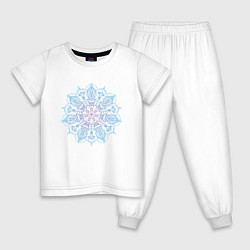 Пижама хлопковая детская Indian Mandala, цвет: белый