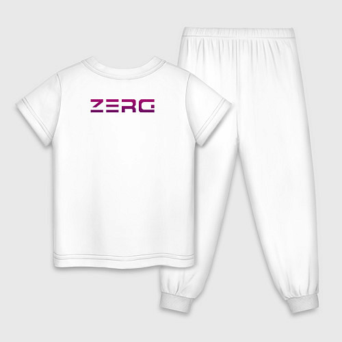 Детская пижама Zerg logo Purple / Белый – фото 2