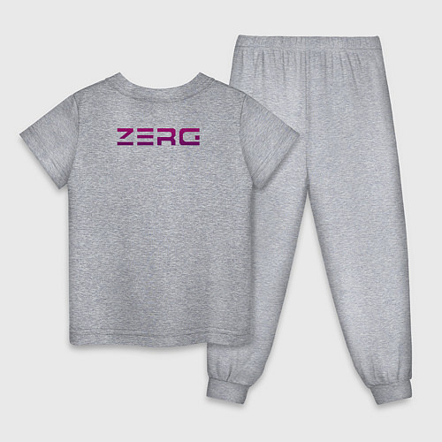 Детская пижама Zerg logo Purple / Меланж – фото 2