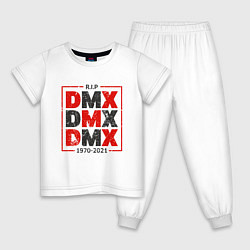 Пижама хлопковая детская DMX R I P, цвет: белый