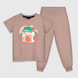 Детская пижама Коробка персикового молока