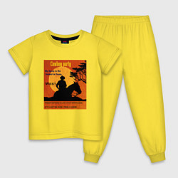 Пижама хлопковая детская Ковбой, цвет: желтый