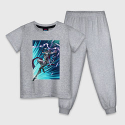 Пижама хлопковая детская Warframe, цвет: меланж