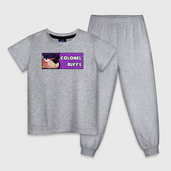 Пижама хлопковая детская COLONEL RUFFS ПЛАШКА, цвет: меланж