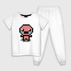 Пижама хлопковая детская Pixel isaac, цвет: белый