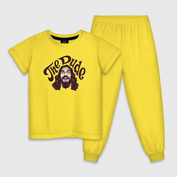 Пижама хлопковая детская The Dude BL, цвет: желтый